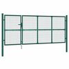 vidaXL Puerta de jard&iacute;n de malla verde 350x125 cm Acero galvanizado