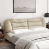 vidaXL Cabecero de cama acolchado Hvar tela crema 200 cm