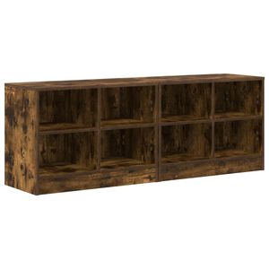 vidaXL Mueble cama con estante 2 uds. Roble Ahumado 66 x 33 x 48 cm