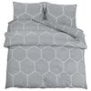 vidaXL Juego de funda n&oacute;rdica algod&oacute;n gris 220x240 cm