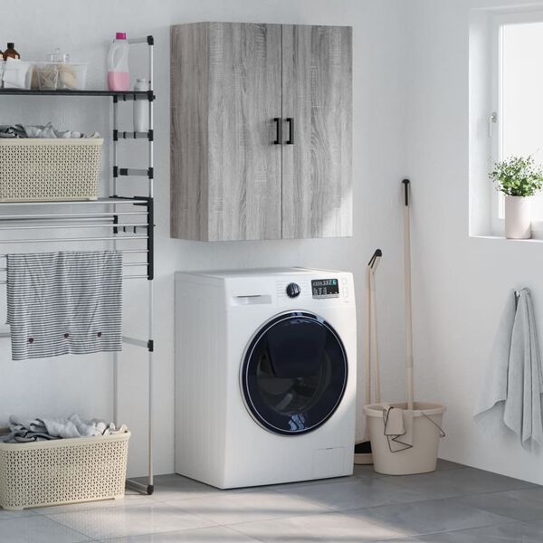 vidaXL Armario de pared gris Sonoma 69,5x34x90 cm