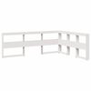 vidaXL Cabecero librer&iacute;a en forma L madera maciza pino blanco 135 cm