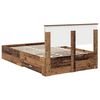 vidaXL Estructura de cama con cabecera Madera vieja 120 x 190 cm