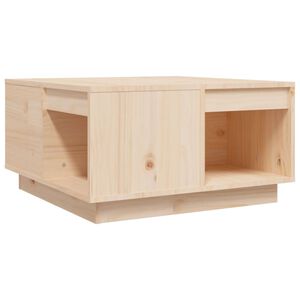 vidaXL Mesa de centro madera maciza de pino 60x61x32,5 cm