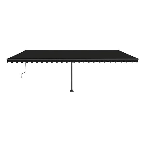 vidaXL Toldo autom&aacute;tico LED sensor de viento gris antracita 600x300 cm