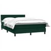 vidaXL Cama box spring con colch&oacute;n terciopelo verde oscuro 140x210 cm