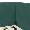 vidaXL Estructura de Cama Esquina con Colch&oacute;n 2 pcs Verde Terciopelo