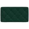 vidaXL Cabecero de cama acolchado terciopelo verde oscuro 80 cm