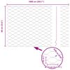 vidaXL Poste de Valla Gris 10 x 0,6 m (malla de 50 mm) Acero y PVC