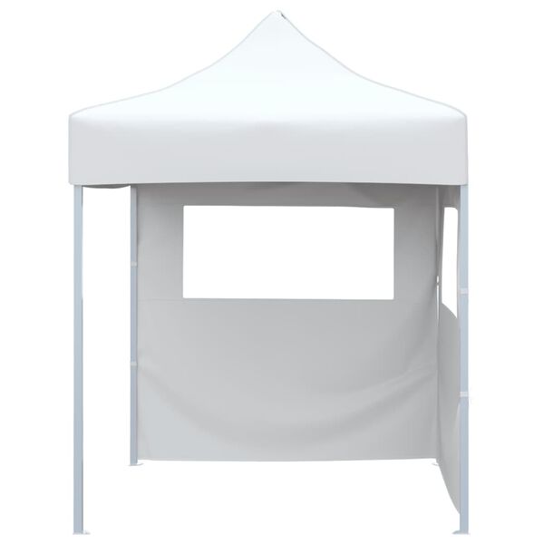 vidaXL Carpa plegable profesional con 2 paredes acero blanco 2x2 m