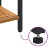 vidaXL Mesa de Exterior con estante Natural y negro 80 x 35 x 75 cm
