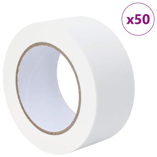 vidaXL Cintas de Enmascarar para Pintores 50 pcs 50mm x 50m Papel