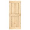 vidaXL Puerta corredera con herrajes madera maciza de pino 85x210 cm
