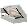 vidaXL Cama de almacenamiento LED con colch&oacute;n Gris Claro 90 x 200 cm