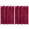 vidaXL Cortinas de Terciopelo 2 uds. Rojo vino 140 x 140 cm Terciopelo