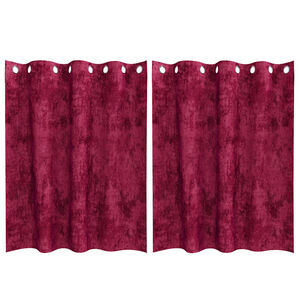 vidaXL Cortinas de Terciopelo 2 uds. Rojo vino 140 x 140 cm Terciopelo