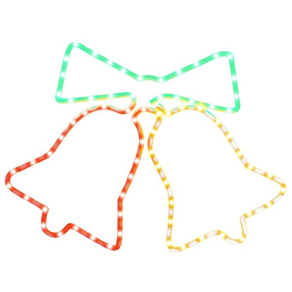 vidaXL Figura de campanas de Navidad con 72 LEDs 50x56 cm