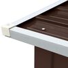vidaXL Caseta jardín para leña acero galvanizado marrón 172x91x154 cm