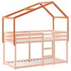 vidaXL Techo de cama infantil madera maciza pino marr&oacute;n 203x95,5x142cm