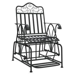 vidaXL Banco balanc&iacute;n de acero negro 61 cm