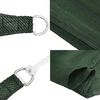 vidaXL Toldo de vela trapecio HDPE verde oscuro 160 g/m² 4/5x3 m