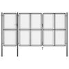 vidaXL Puerta de jard&iacute;n de acero 400 x 150 cm antracita