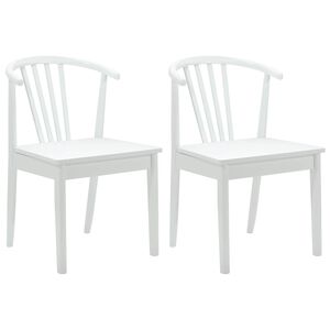vidaXL Silla de comedor 2 uds. Madera de caucho s&oacute;lida
