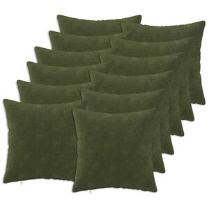 vidaXL Funda de almohada 12 uds. HEERLEN Verde 40 x 40 cm