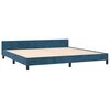 vidaXL Estructura cama sin colch&oacute;n terciopelo azul oscuro 200x200 cm