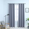 vidaXL Cortinas opacas con anillas de metal 2 piezas gris 140x245 cm