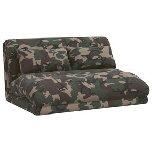vidaXL Silla de suelo Verde militar 110 x 82 x 55 cm tela