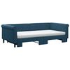 vidaXL Sof&aacute; cama nido con colch&oacute;n terciopelo azul 100x200 cm