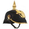 vidaXL R&eacute;plica de casco de soldado prusiano LARP acero negro
