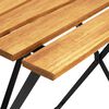 vidaXL Mesa y sillas bistró plegables 3 pzas madera maciza de acacia