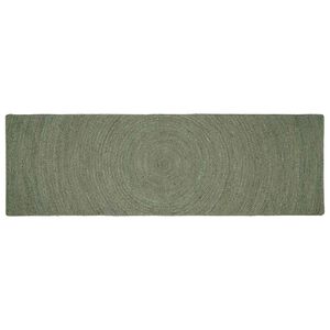 vidaXL Alfombras de &aacute;rea Verde oliva 80 x 250 cm yute