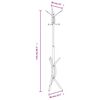 vidaXL Perchero de hierro con recubrimiento en polvo blanco 176 cm