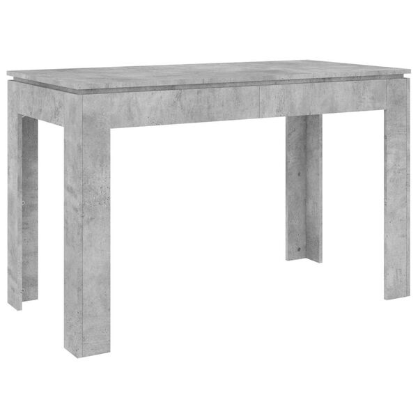vidaXL Mesa de comedor madera de ingenier&iacute;a gris hormig&oacute;n 120x60x76 cm