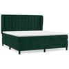 vidaXL Cama box spring con colch&oacute;n terciopelo verde oscuro 180x200 cm