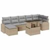 vidaXL Conjunto de sof&aacute; de jard&iacute;n 8 uds. Beige y Gris Claro
