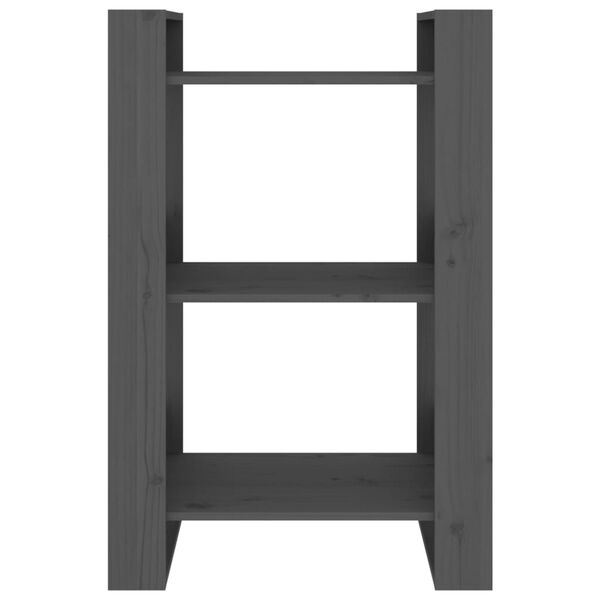 vidaXL Estanter&iacute;a/divisor de espacios madera pino gris 60x35x91 cm