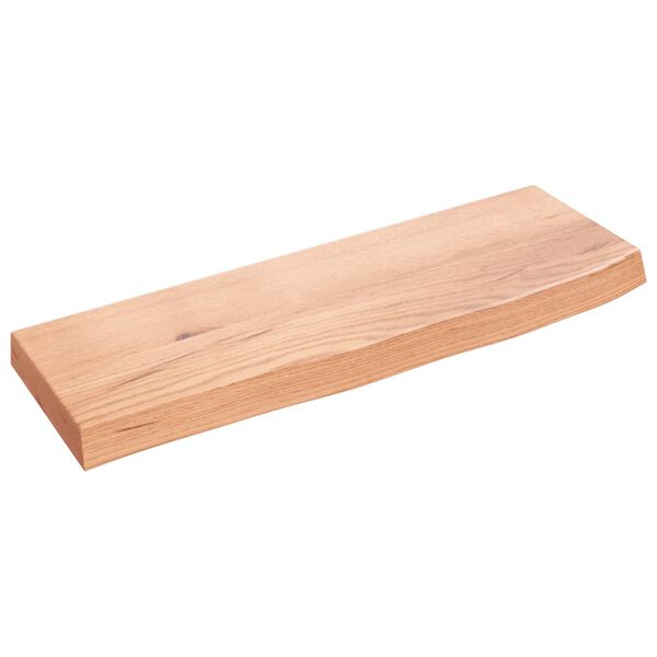 vidaXL Estante de pared madera de roble tratada marr&oacute;n claro 60x20x4cm
