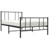 vidaXL Estructura cama sin colch&oacute;n con estribo metal negro 75x190 cm