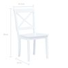 vidaXL Sillas de comedor 2 unidades madera maciza de caucho blanco