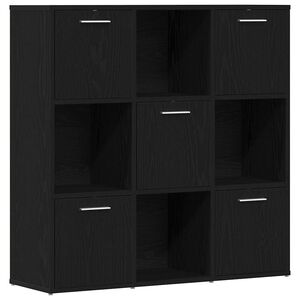 vidaXL Librer&iacute;a de roble negro 90x28x90 cm Madera de ingenier&iacute;a