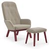 vidaXL Sill&oacute;n de relax con taburete terciopelo gris claro