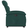 vidaXL Sill&oacute;n reclinable elevable tela verde oscuro