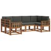 vidaXL Conjunto de sof&aacute;s de exterior 6 uds. Natural y Antracita