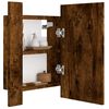 vidaXL Armario de baño con espejo LED madera roble ahumado 40x12x45 cm
