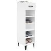 vidaXL Mueble zapatero madera contrachapada blanco brillo 30x35x105 cm