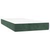 vidaXL Colch&oacute;n muelles ensacados firmeza media terciopelo verde oscuro 80x210x20 cm